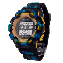 Ceas Quartz Honhx LED Digital Sport Yellow